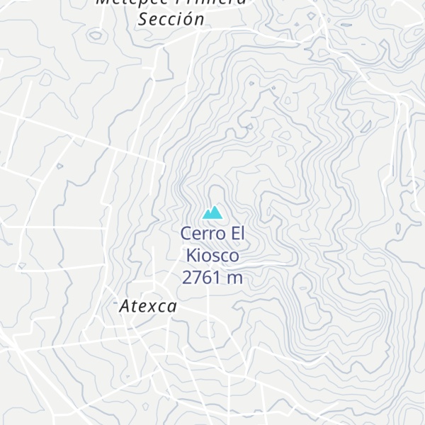Map of Cerro El Kiosco