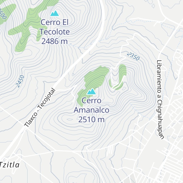Map of Cerro Amanalco