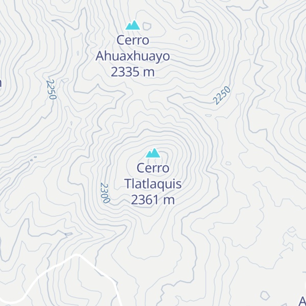 Map of Cerro Tlatlaquis
