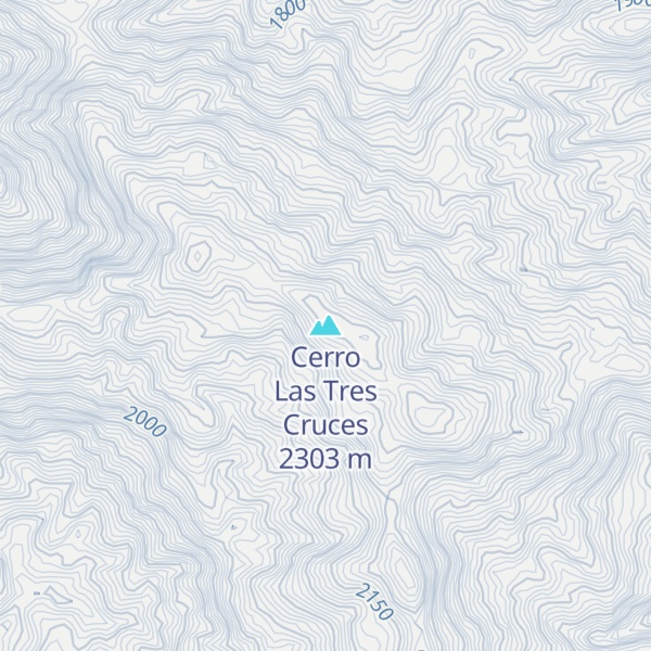 Map of Cerro Las Tres Cruces