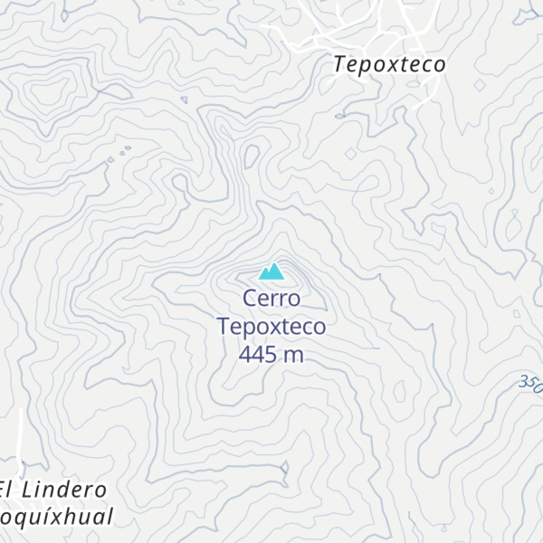 Map of Cerro Tepoxteco