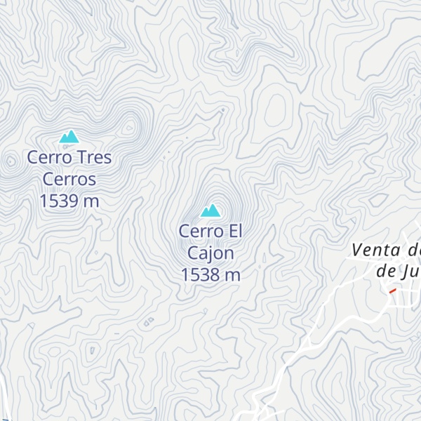 Map of Cerro El Cajon