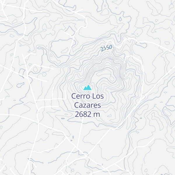 Map of Cerro Los Cazares