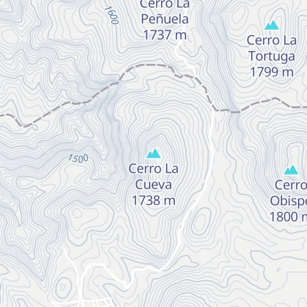 Map of Cerro La Cueva