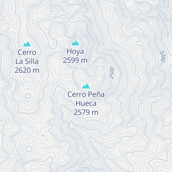 Map of Cerro Peña Hueca