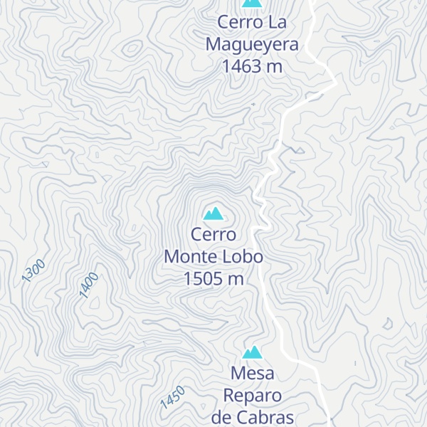Map of Cerro Monte Lobo
