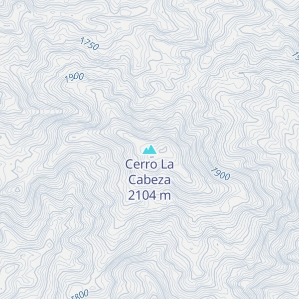 Map of Cerro La Cabeza