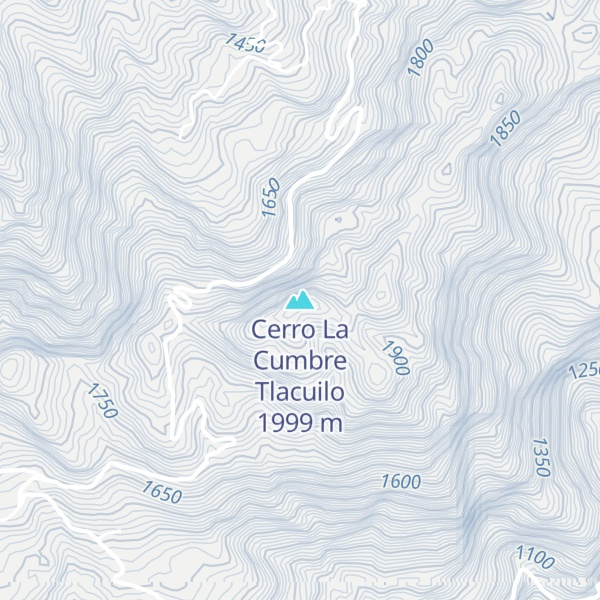 Map of Cerro La Cumbre Tlacuilo