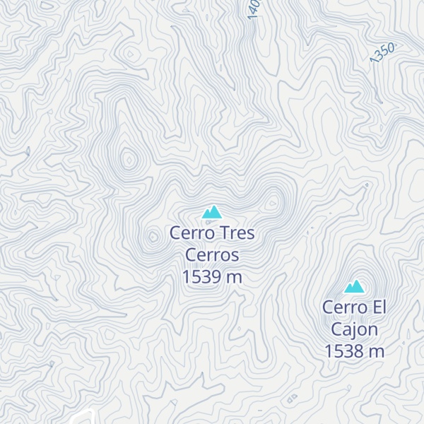 Map of Cerro Tres Cerros