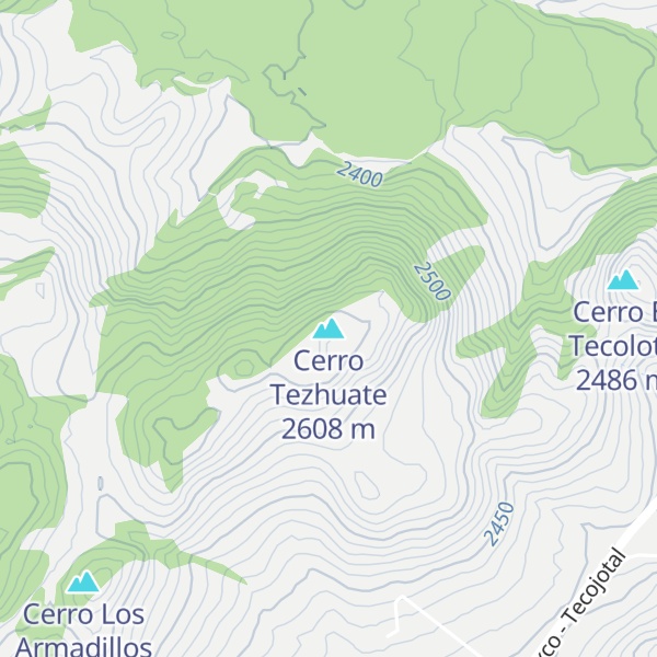 Map of Cerro Tezhuate