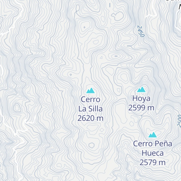 Map of Cerro La Silla