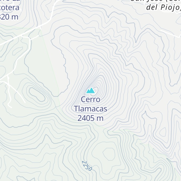 Map of Cerro Tlamacas