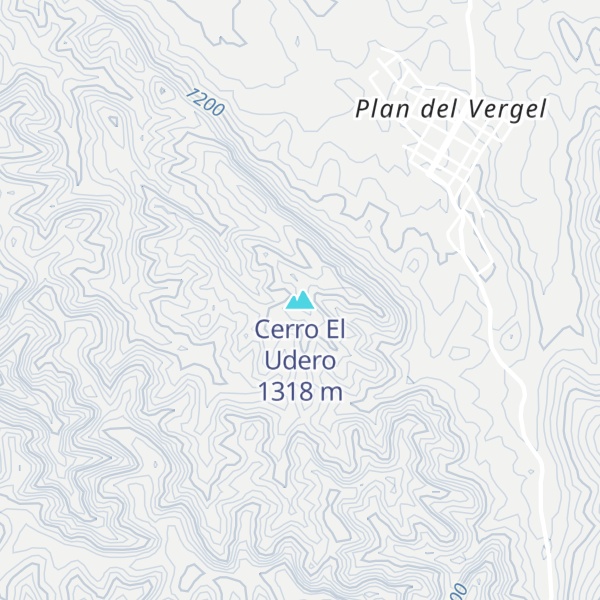 Map of Cerro El Udero
