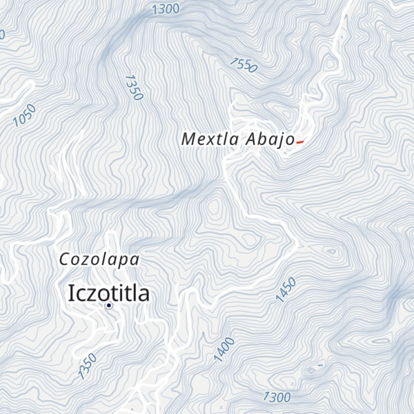 Map of Cerro Metztlantepetl