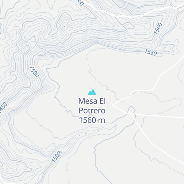 Map of Mesa El Potrero