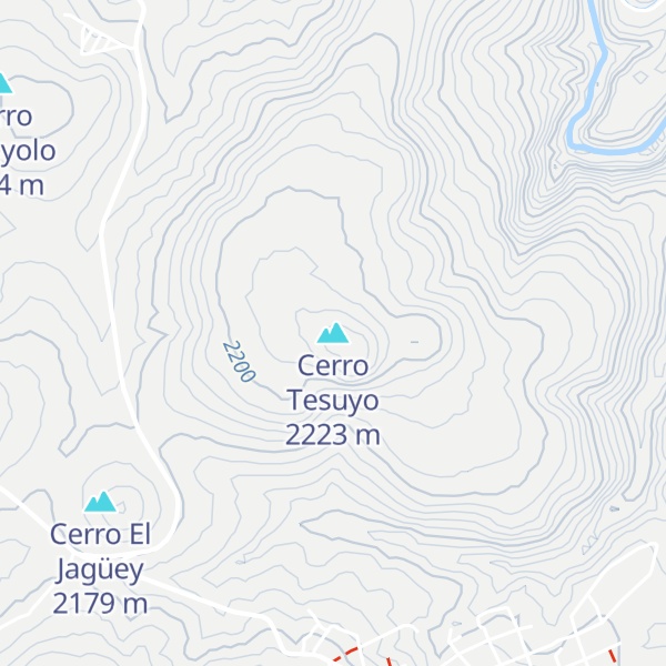 Map of Cerro Tesuyo
