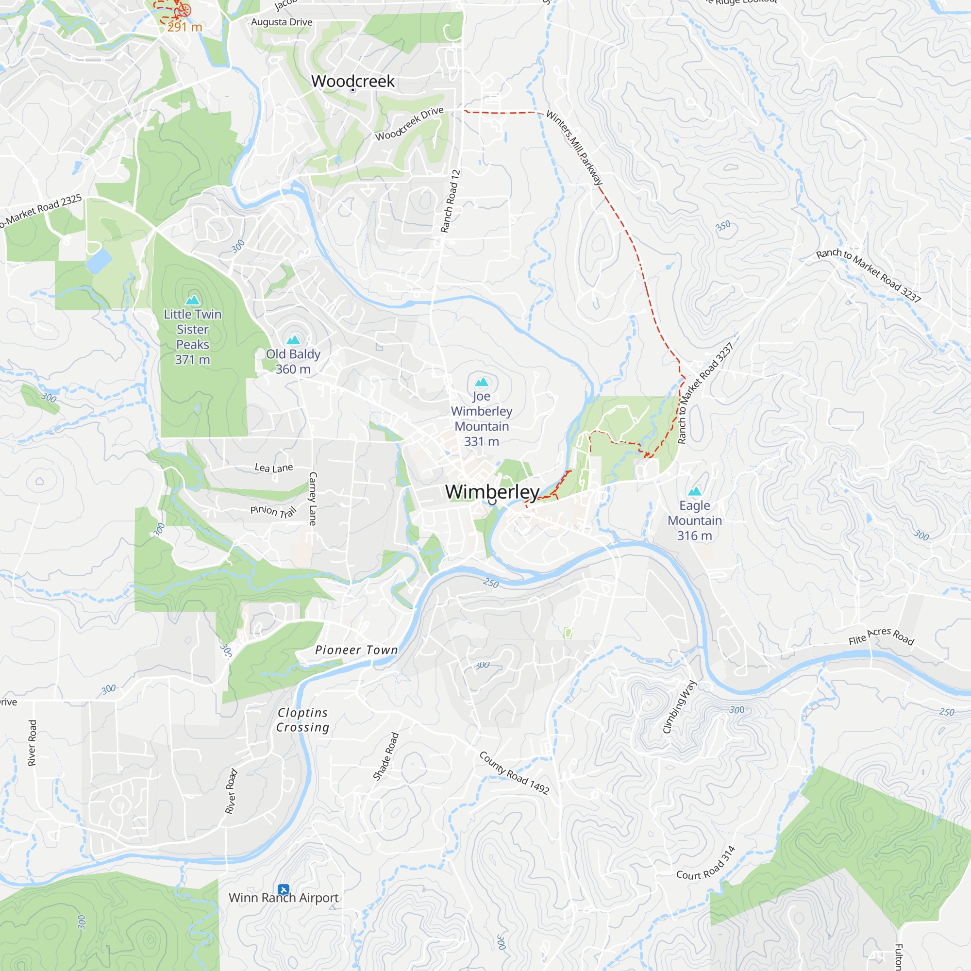 Wimberly Valley Chamber of Commerce and Visitors Bureau map