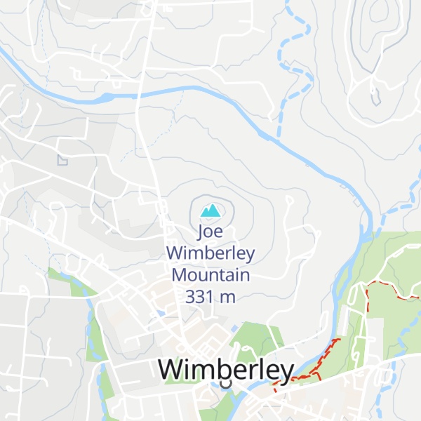 Map of Joe Wimberley Mountain