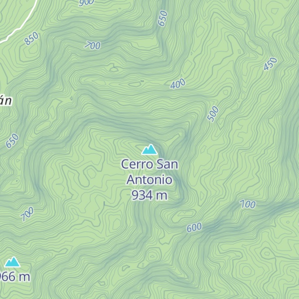 Map of Cerro San Antonio