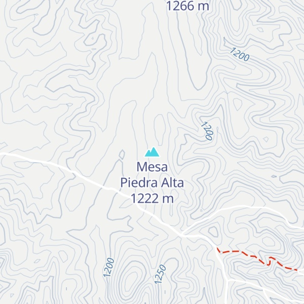 Map of Mesa Piedra Alta