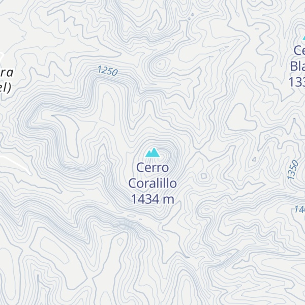 Map of Cerro Coralillo