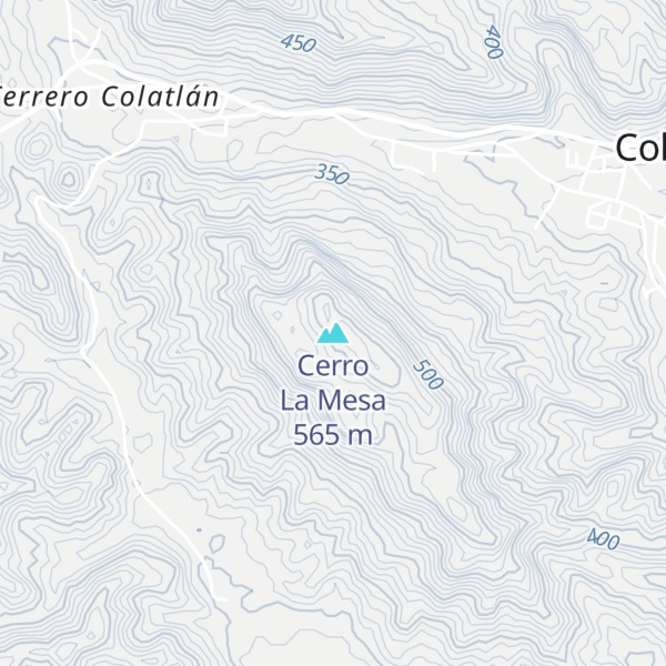 Map of Cerro La Mesa