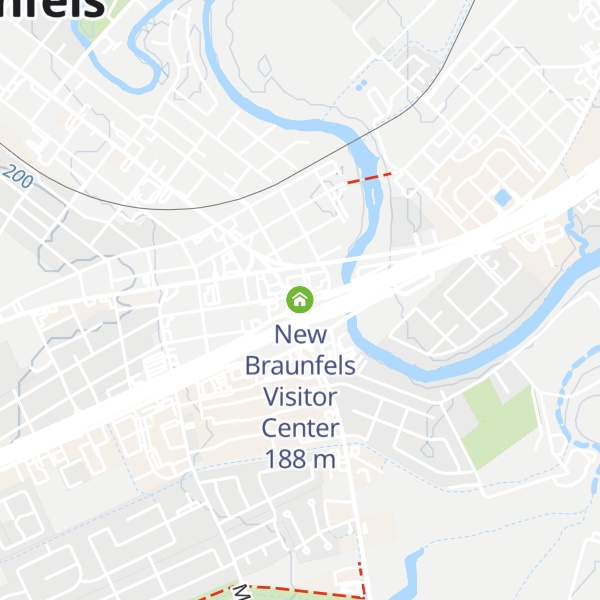Map of New Braunfels Visitor Center