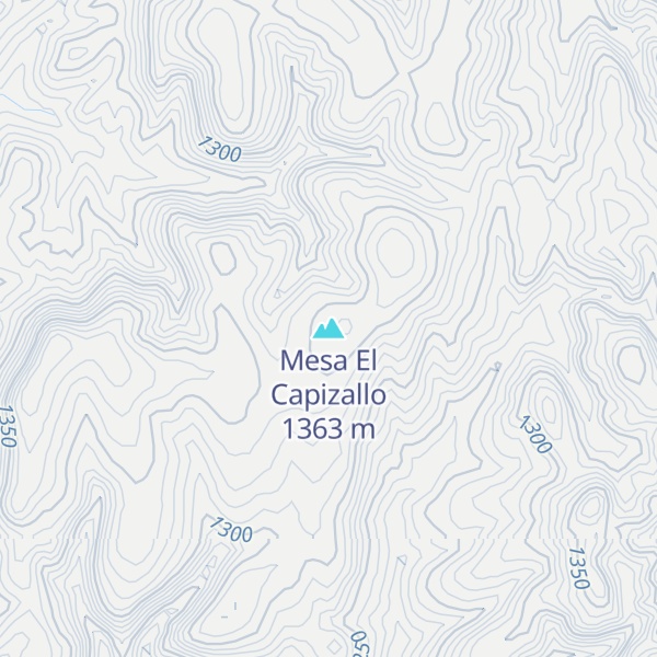 Map of Mesa El Capizallo