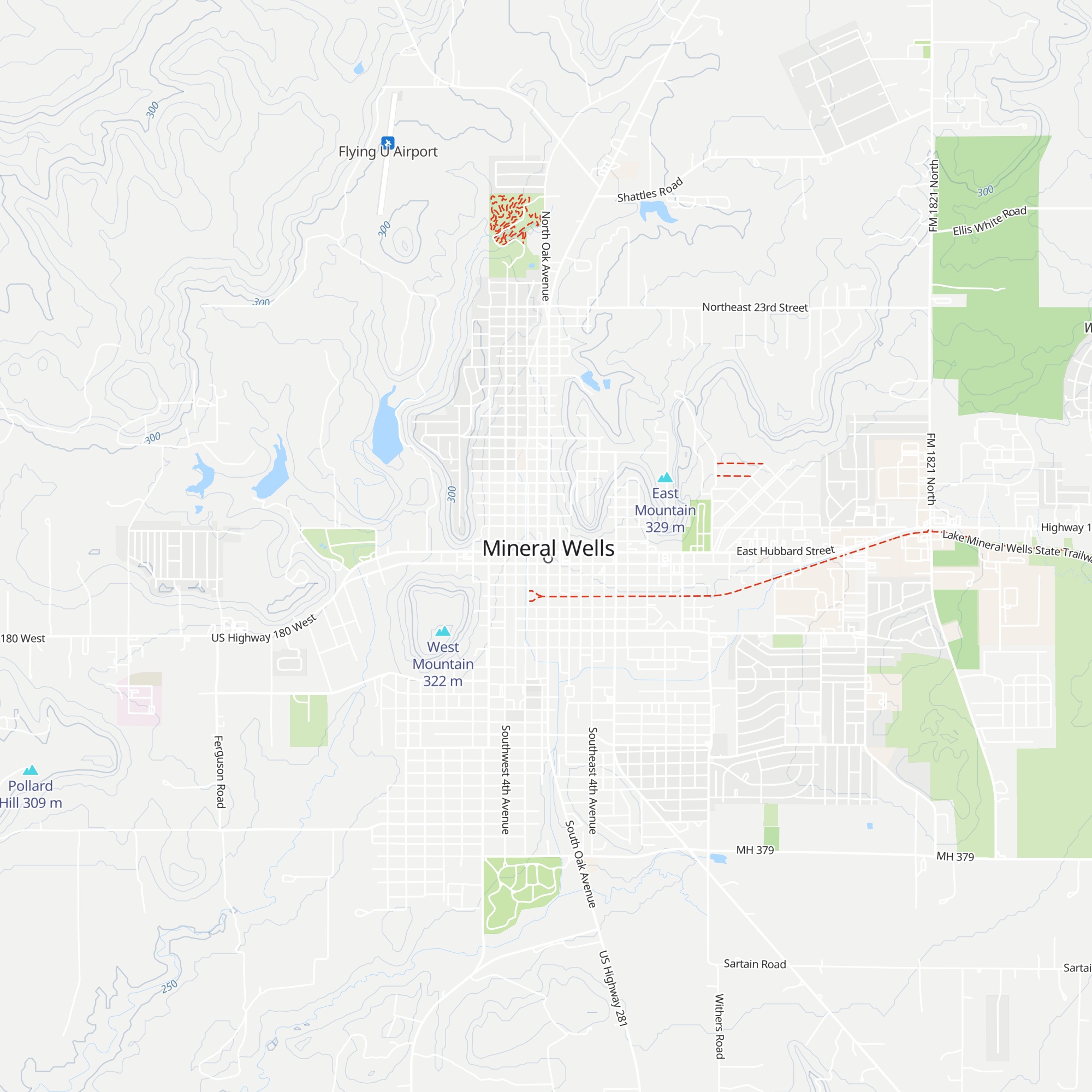 Mineral Wells Visitors Bureau map