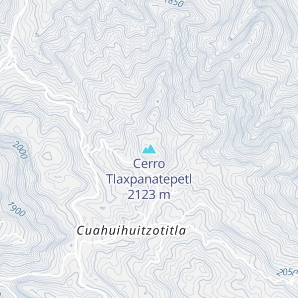 Map of Cerro Tlaxpanatepetl