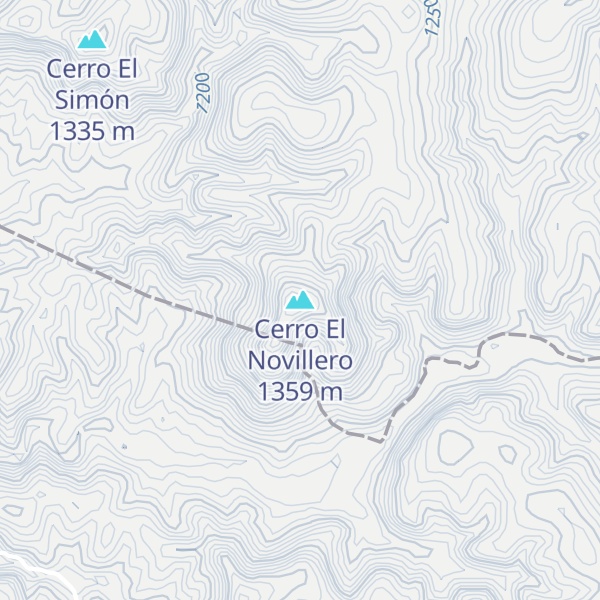 Map of Cerro El Novillero