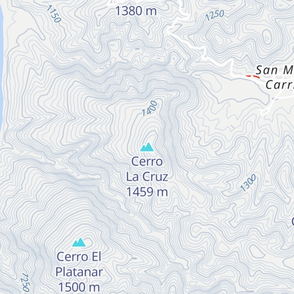 Map of Cerro La Cruz