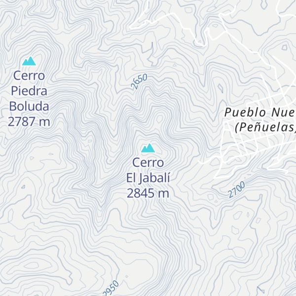 Map of Cerro El Jabalí
