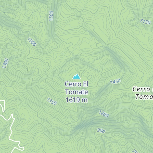 Map of Cerro El Tomate