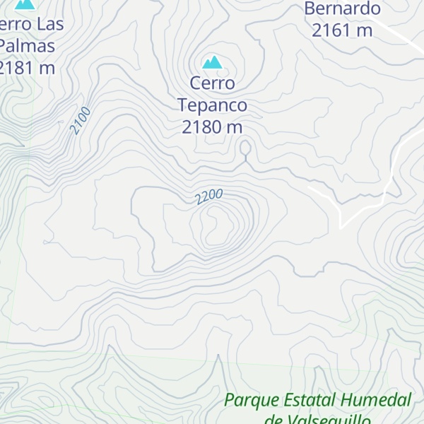 Map of Cerro Tecajete