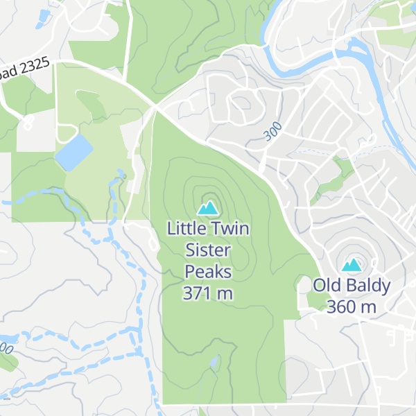 Map of Little Twin Sister Peaks
