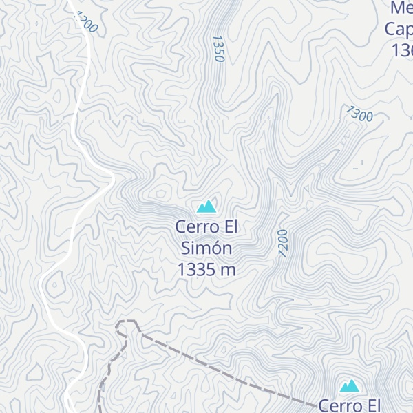 Map of Cerro El Simón