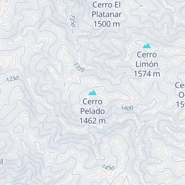 Map of Cerro Pelado