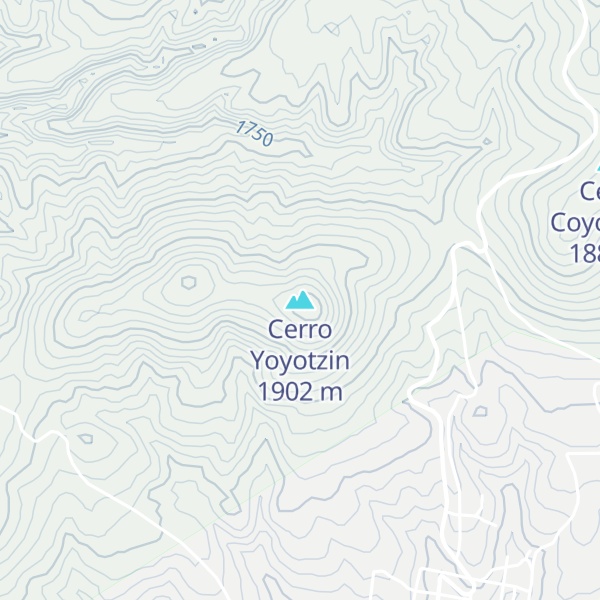 Map of Cerro Yoyotzin