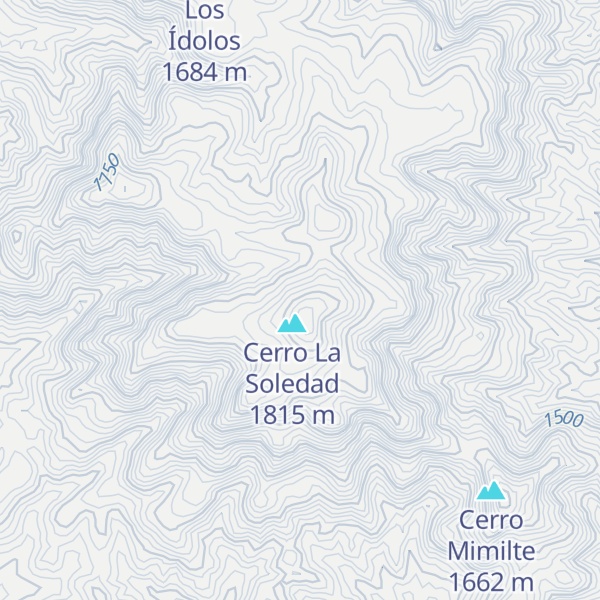 Map of Cerro El Canton