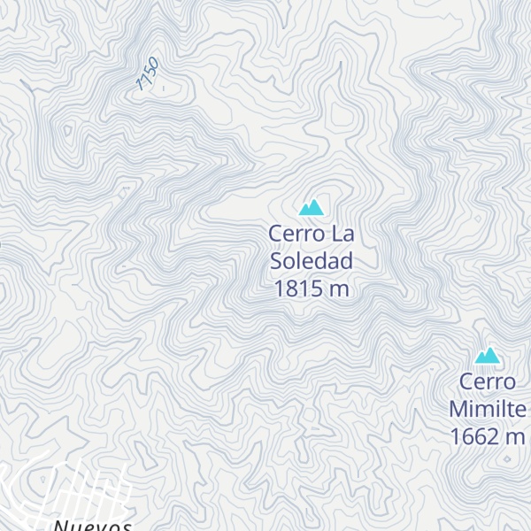 Map of Cerro La Peña