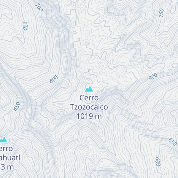 Map of Cerro Tzozocalco