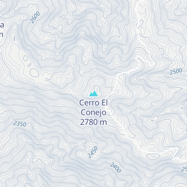 Map of Cerro El Conejo