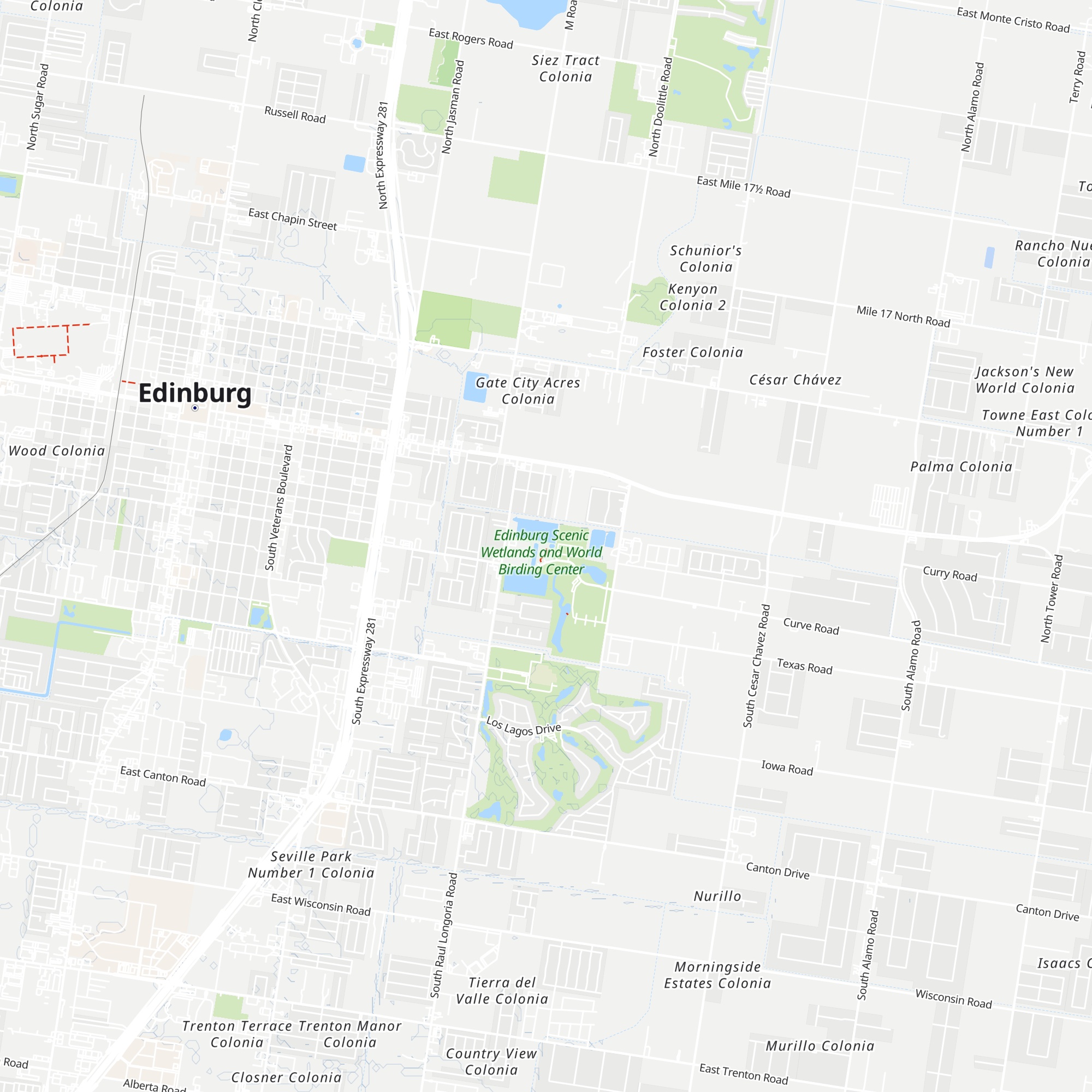 Edinburg Scenic Wetlands Visitor Center map