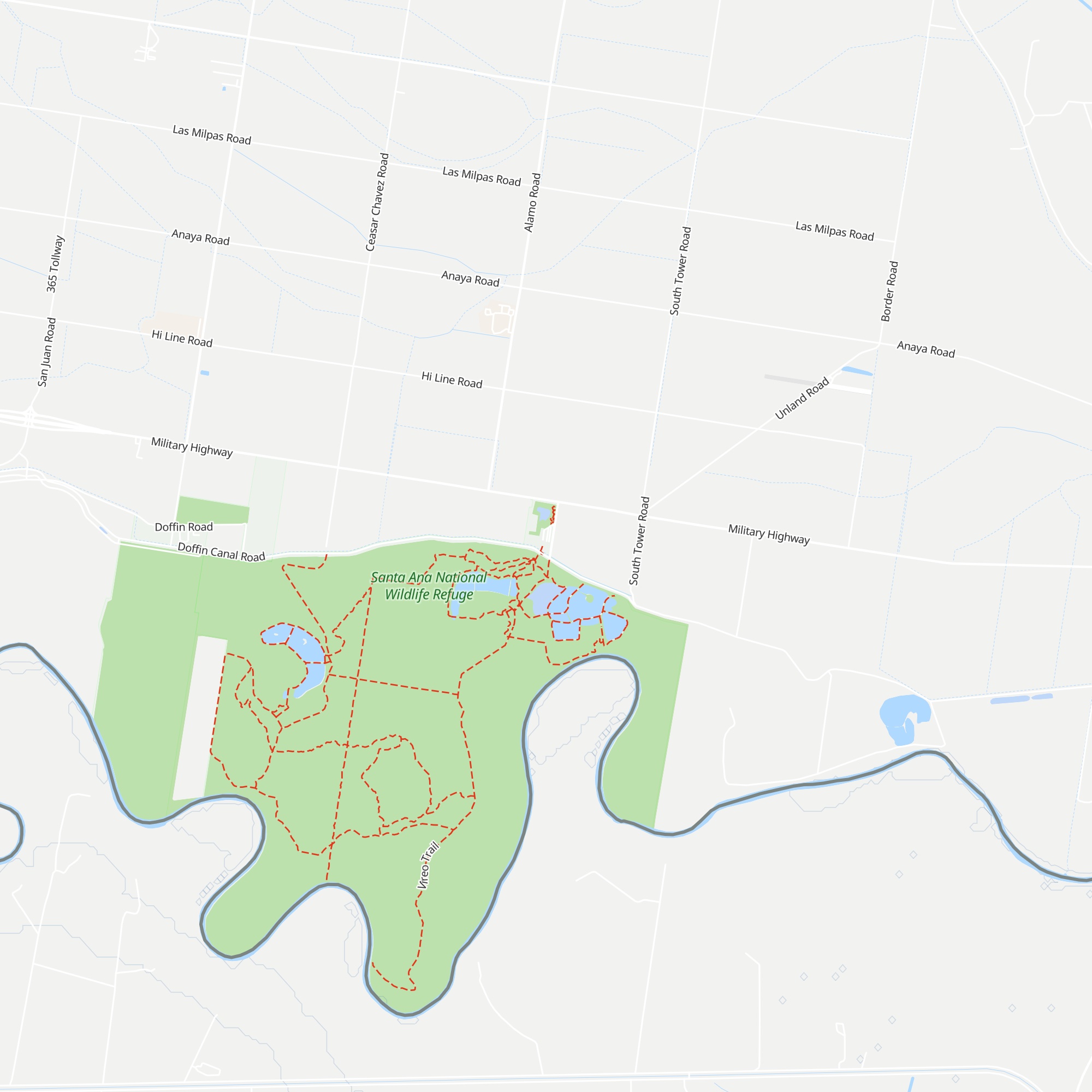 Santa Ana and Lower Rio Grande Valley Wildlife Refuges Visitor Center map