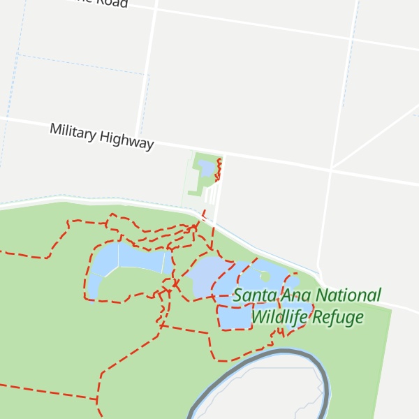 Map of Santa Ana and Lower Rio Grande Valley Wildlife Refuges Visitor Center