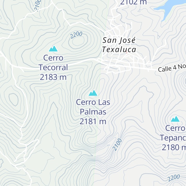 Map of Cerro Las Palmas