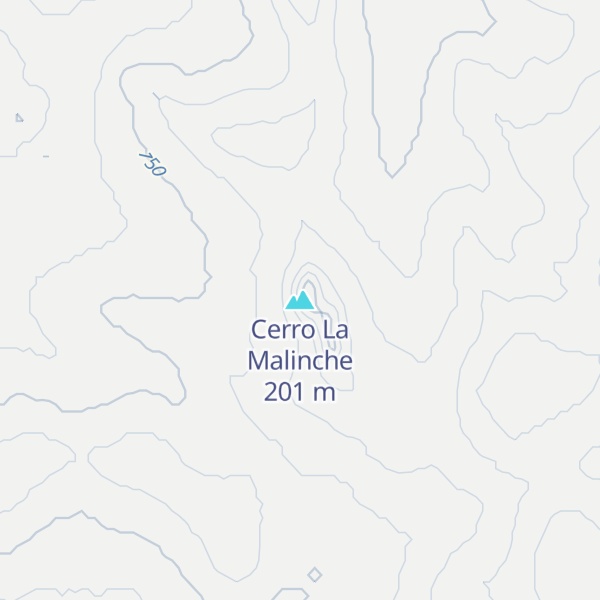 Map of Cerro La Malinche