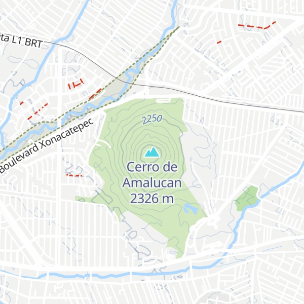 Map of Cerro de Amalucan