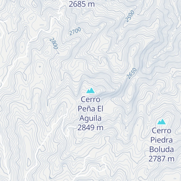 Map of Cerro Peña El Aguila